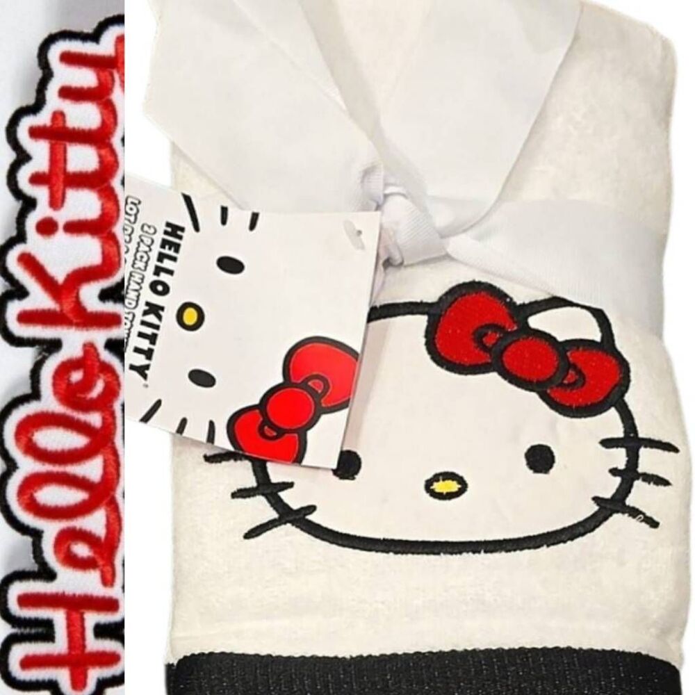 Hello Kitty Logo 2-PK Hand Towels